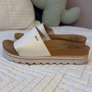 REEF White Platform Sandals